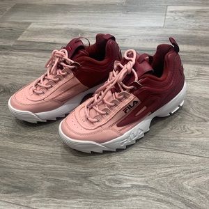 FILA Disruptor 2 Split blush and maroon